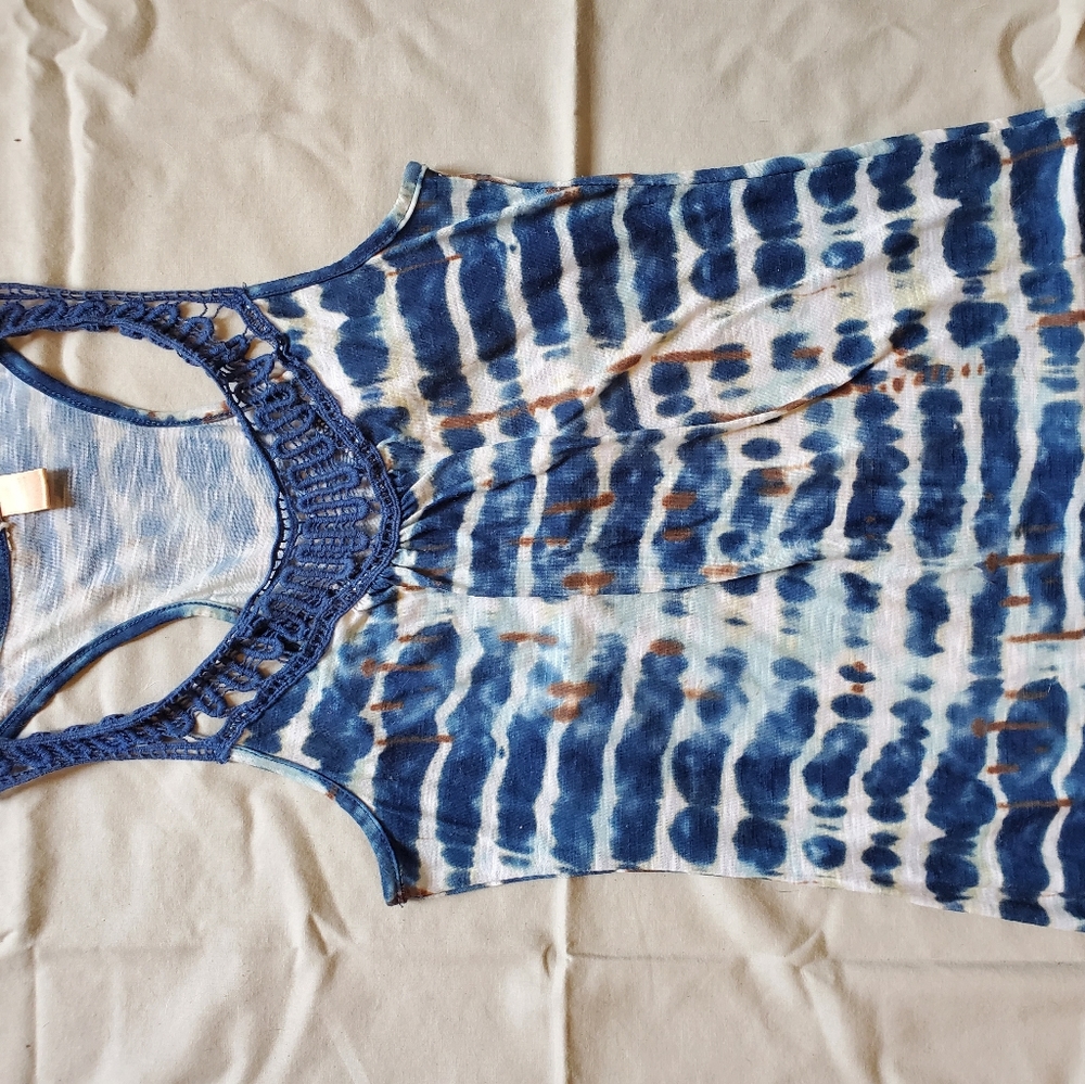 Tie dye racer back tank top